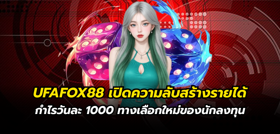 UFAFOX88 เปิดความลับสร้างรายได้ กำไรวันละ 1000 ทางเลือกใหม่ของนักลงทุนยุคออนไลน์